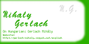 mihaly gerlach business card